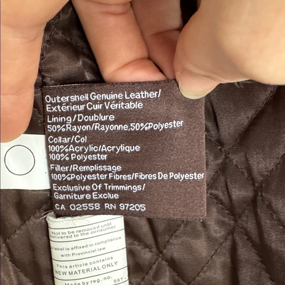 Danier Dark Brown Leather Jacket - Picture 7 of 7